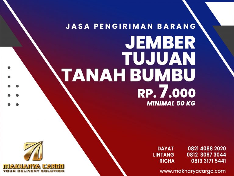 Jasa Pengiriman Jember Tanah Bumbu Gratis Jemput Barang 2021