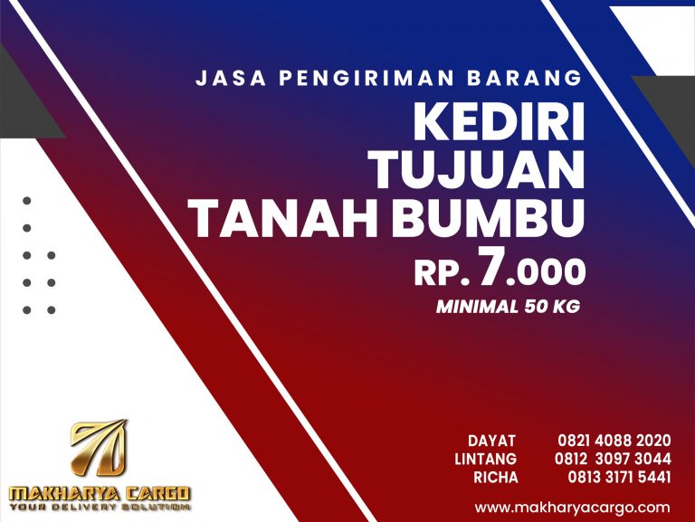 Jasa Pengiriman Kediri Tanah Bumbu Gratis Jemput Barang 2021