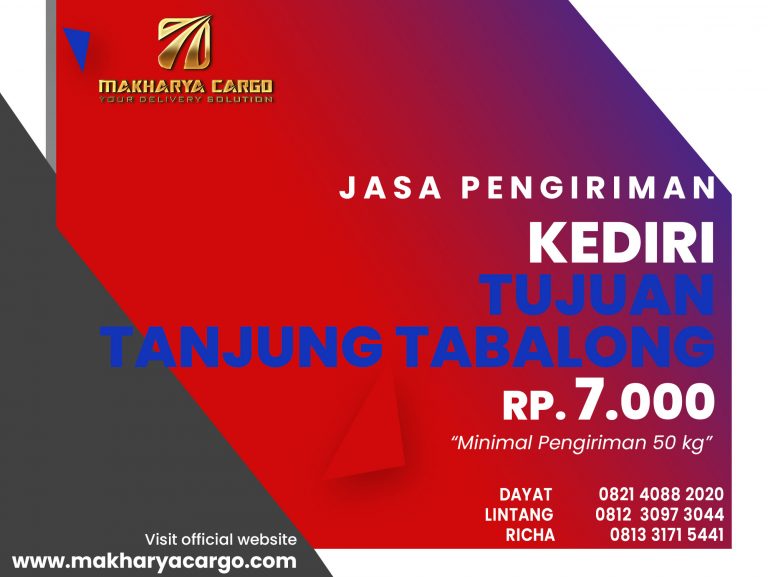 Jasa Pengiriman Kediri Tanjung Tabalong Gratis Jemput Barang 2021