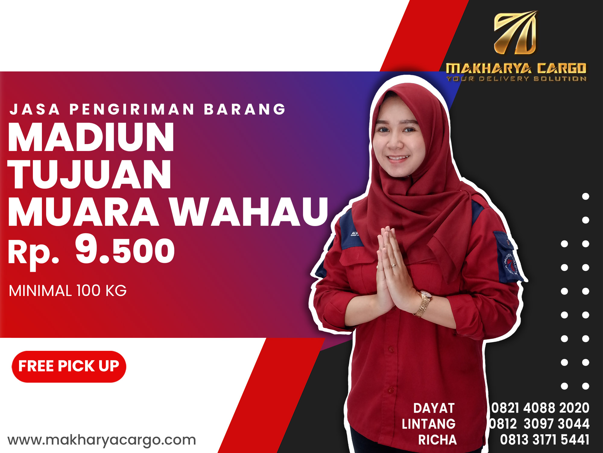 Jasa Pengiriman Madiun Muara Wahau