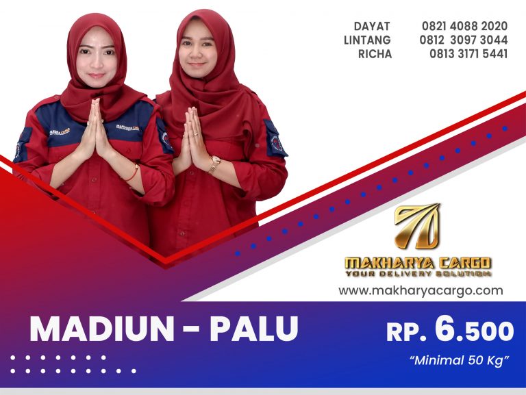 Jasa pengiriman Barang Madiun Palu Rp6500 gratis jemput barang