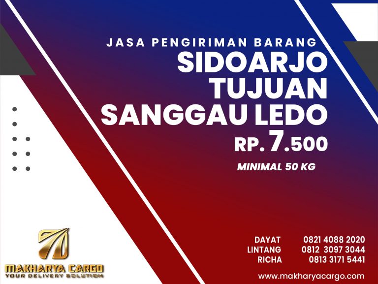 Jasa Pengiriman Sidoarjo Sanggau Ledo Gratis Jemput Barang 2021