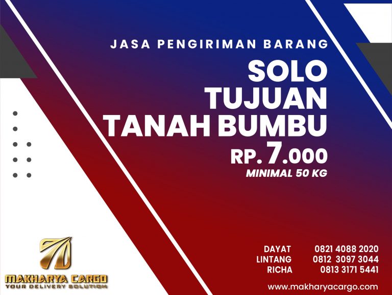Jasa Pengiriman Barang Solo Tanah Bumbu Gratis Jemput Barang 2021