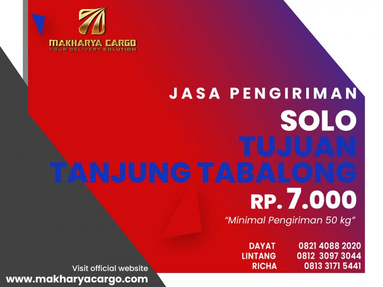 Jasa Pengiriman Solo Tanjung Tabalong Gratis Jemput Barang 2021