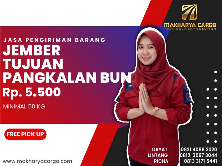 Jasa Pengiriman Jember Pangkalan Bun Ongkir Rp 5.500