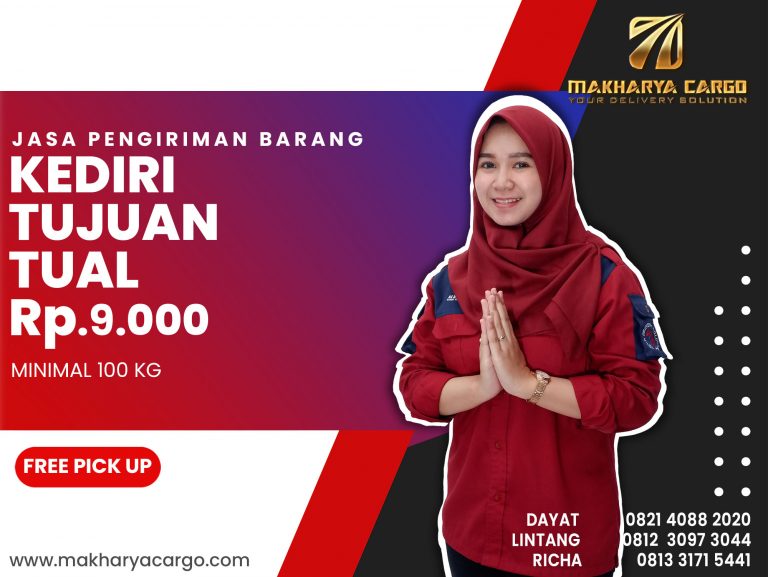Jasa Pengiriman Barang Kediri Tual Ongkir Rp 9.000 Termurah