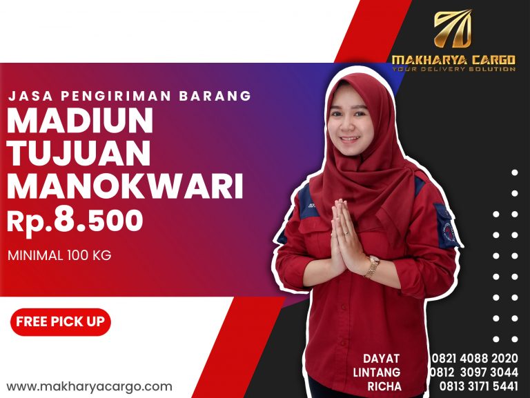 Jasa Pengiriman Madiun Manokwari Ongkir Rp 8,500
