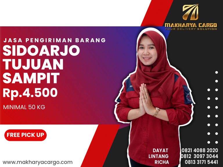 Jasa Pengiriman Barang Sidoarjo Sampit Ongkir Rp 4,500