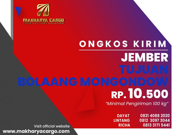 Ongkos Kirim Jember Bolaang Mongondow Gratis Jemput Barang 2021