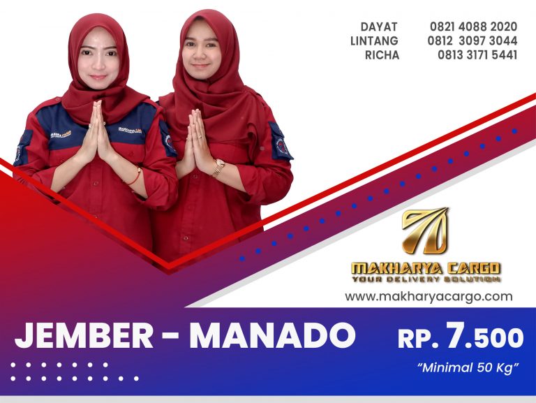 Ongkos Kirim Jember Manado Gratis Jemput Barang 2021