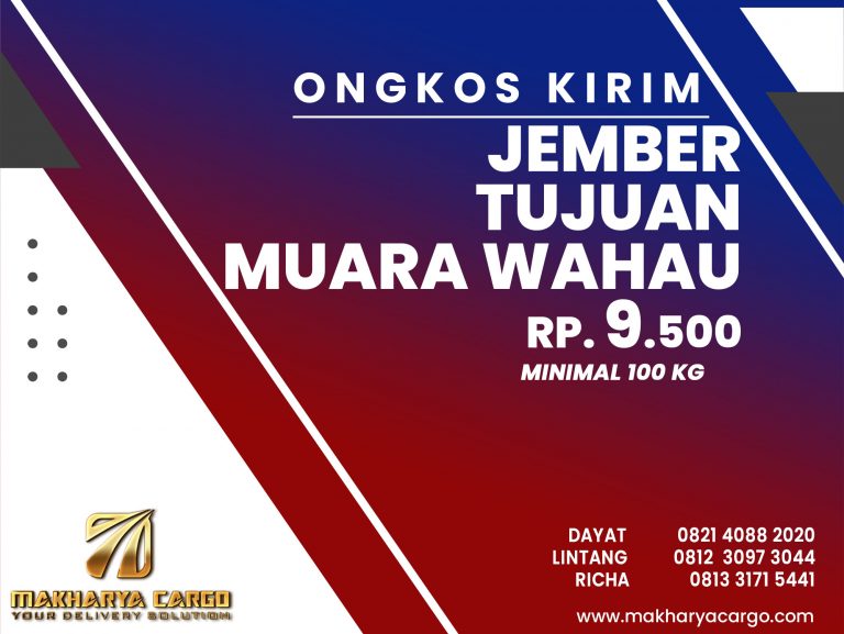 Ongkos Kirim Jember Muara Wahau Gratis Jemput Barang 2021