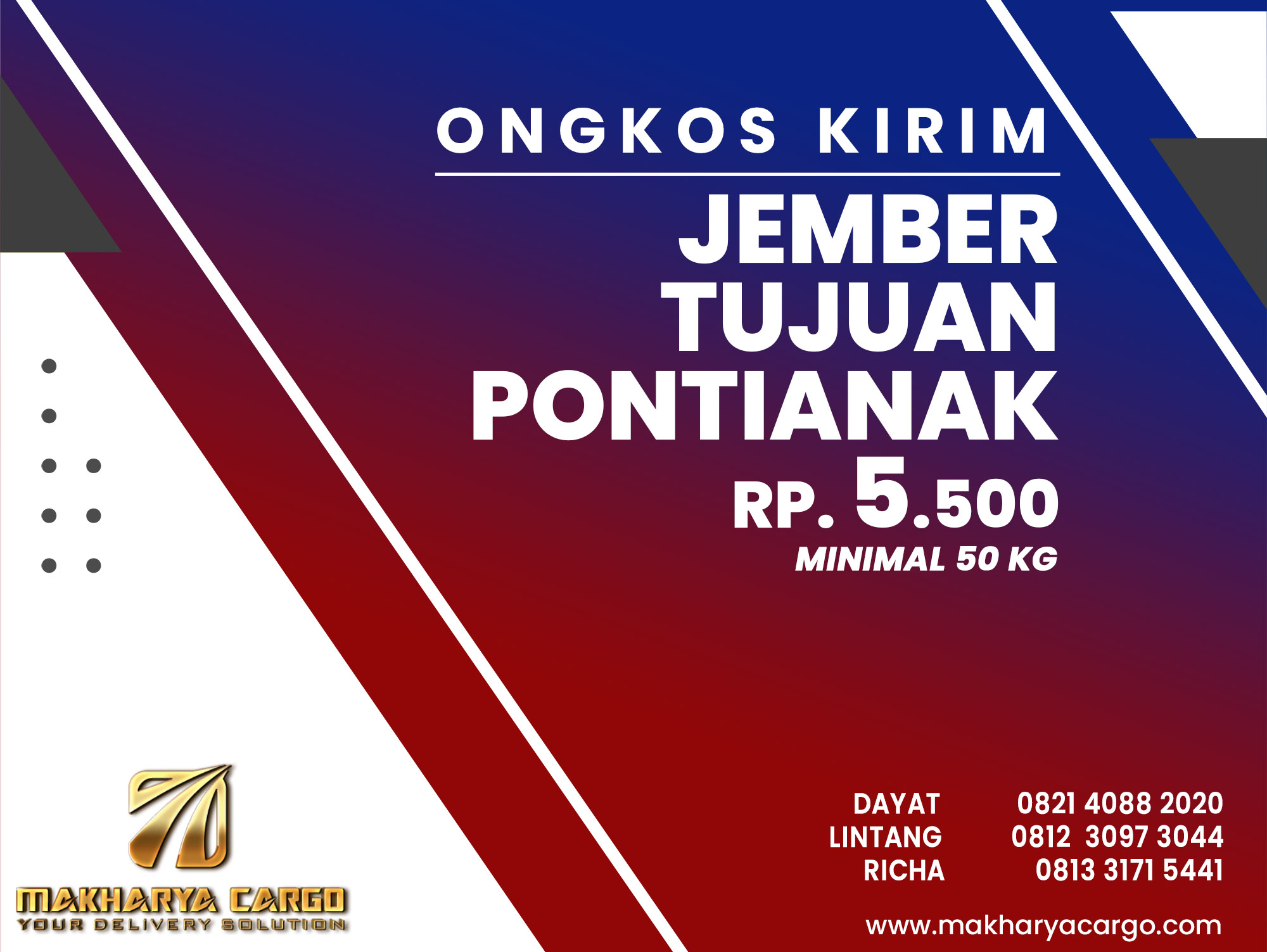Ongkos Kirim Jember Pontianak
