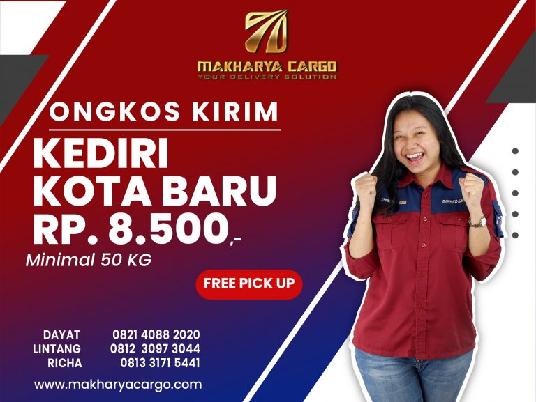 Ongkos Kirim Kediri Kota Baru Gratis Jemput Barang Rp.8500
