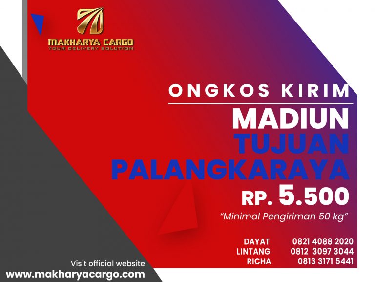 Ongkos Kirim Madiun Palangkaraya Gratis Jemput Barang 2021