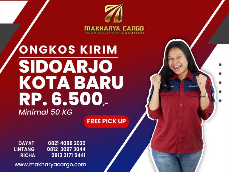Ongkos Kirim Sidoarjo Kota Baru Gratis Jemput Barang 2021