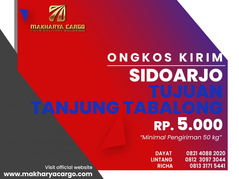 Ongkos Kirim Sidoarjo Tanjung Tabalong Gratis Jemput Barang 2021