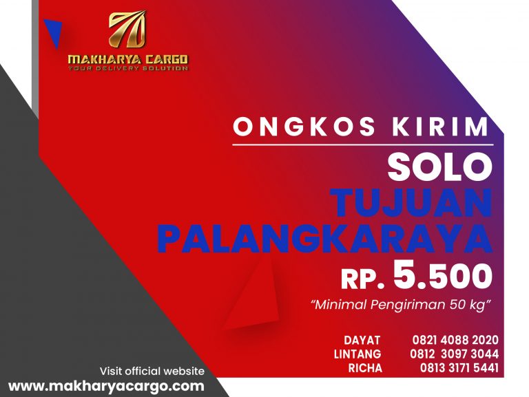 Ongkos Kirim Solo Palangkaraya Gratis Jemput Barang 2021