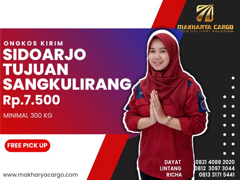 Tarif Ongkos Kirim Sidoarjo Sangkulirang Ongkir Rp7,500