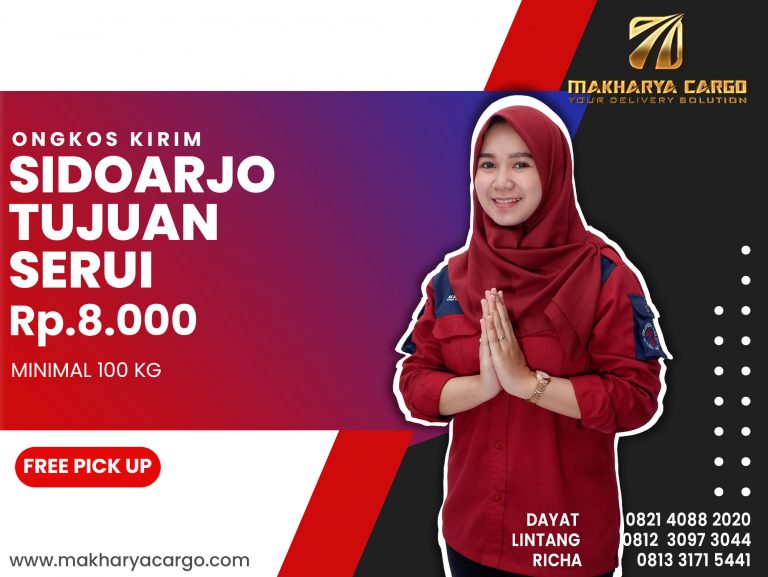 Tarif Ongkos Kirim Sidoarjo Serui Ongkir Rp 8,000