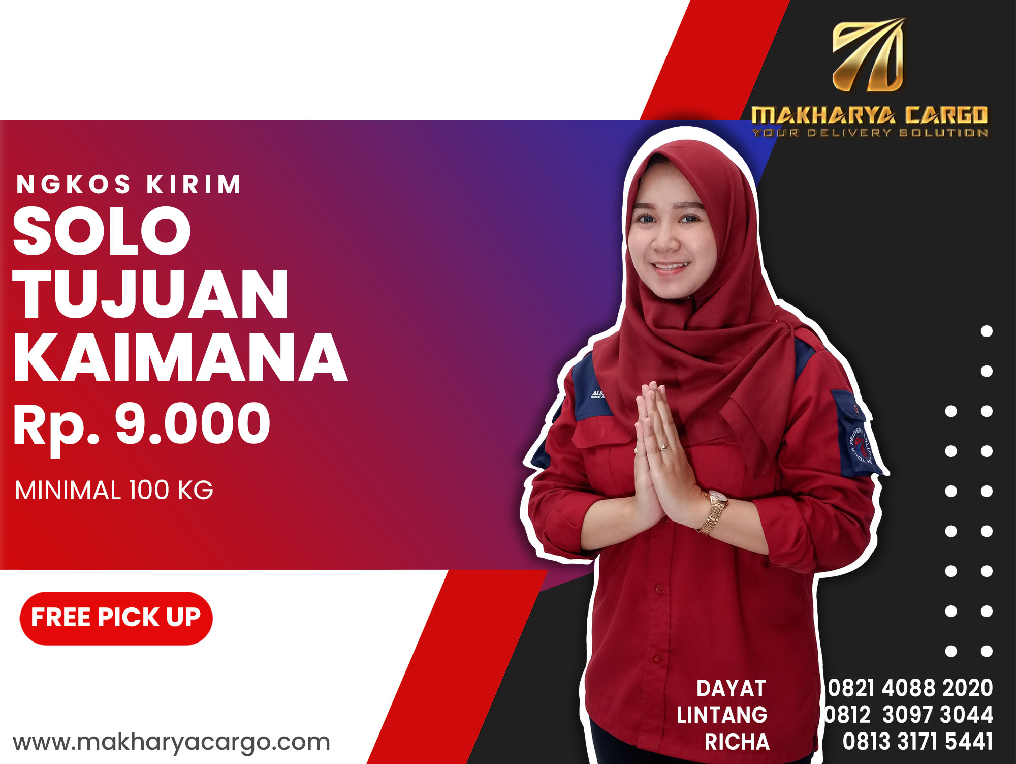 Tarif Ongkos Kirim Solo Kaimana
