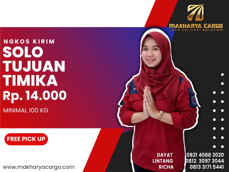 Tarif Ongkos Kirim Solo Timika Ongkir Rp 14.000