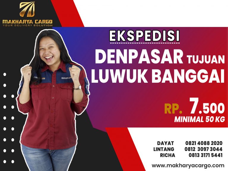 Ekspedisi Denpasar Luwuk Banggai Rp7500 gratis jemput barang