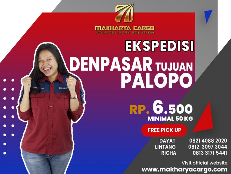 Ekspedisi Denpasar Palopo Rp6500 gratis jemput barang