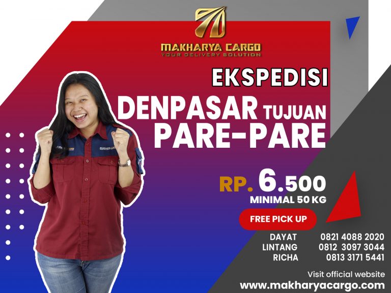 Ekspedisi Denpasar Pare-Pare Rp6500 gratis jemput barang