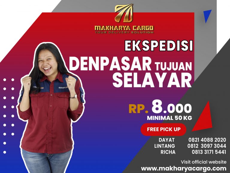 Ekspedisi Denpasar Selayar Rp8000 gratis jemput barang