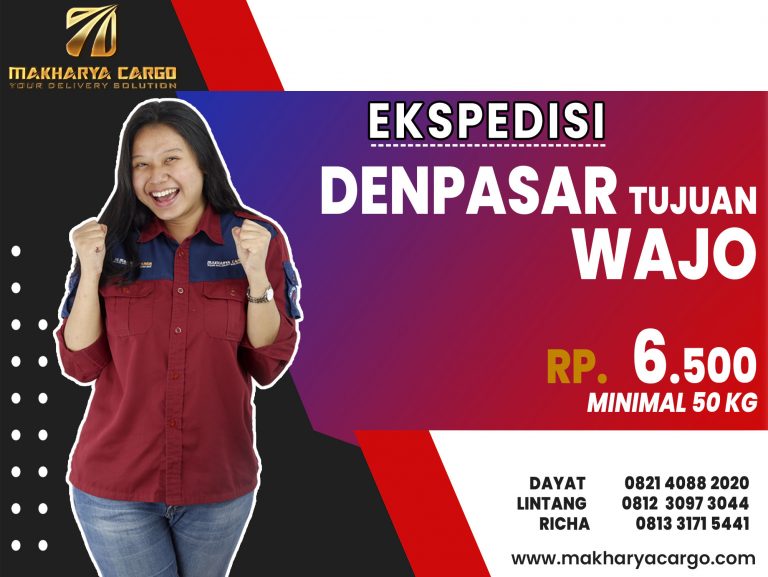 Ekspedisi Denpasar Wajo Rp6500 gratis jemput barang