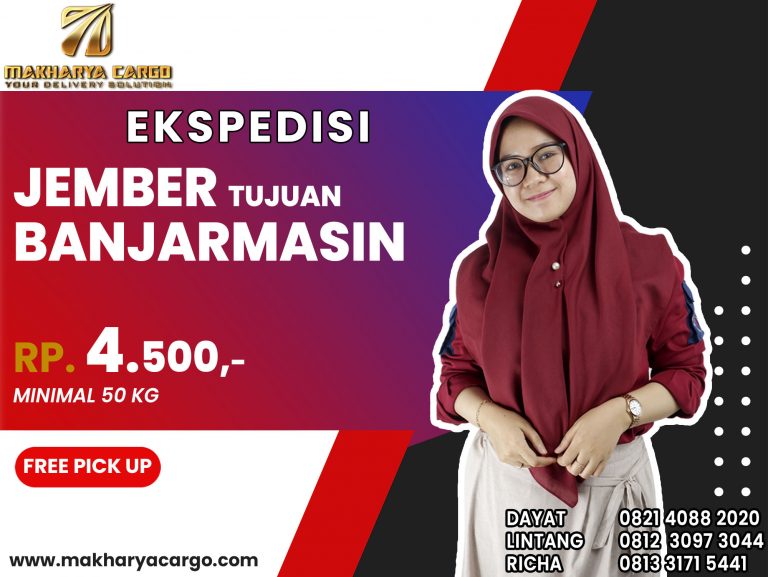 Ekspedisi Jember Banjarmasin Gratis Jemput Barang 2021