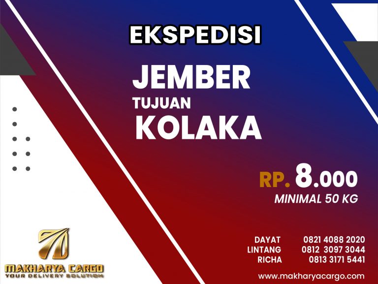 Ekspedisi Jember Kolaka Gratis Jemput Barang 2021