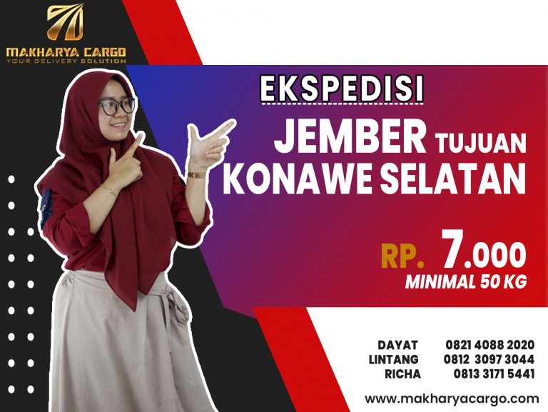 Ekspedisi Jember Konawe Selatan Gratis Jemput Barang 2021