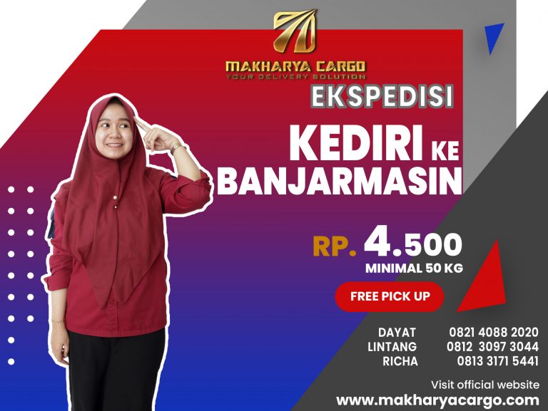 Ekspedisi Kediri Banjarmasin Gratis Jemput Barang 2021