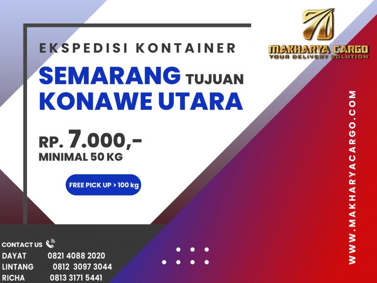 Ekspedisi Kontainer Semarang KonaweUtara Gratis Jemput Barang 2021