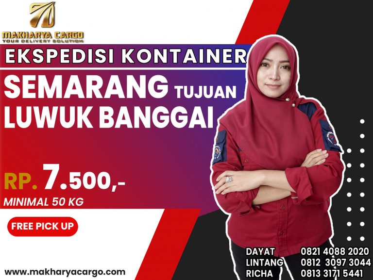 Ekspedisi Kontainer Semarang Luwuk Banggai Rp7500 gratis jemput barang
