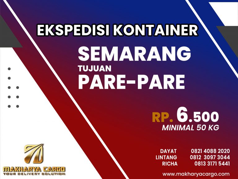 Ekspedisi Kontainer Semarang Pare-Pare Rp6500 gratis jemput barang