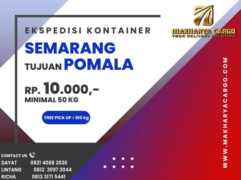Ekspedisi Kontainer Semarang Pomala Gratis Jemput Barang 2021