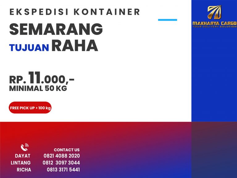 Ekspedisi Kontainer Semarang Raha Gratis Jemput Barang 2021