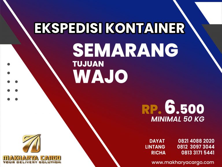 Ekspedisi Kontainer Semarang Wajo Rp6500 gratis jemput barang