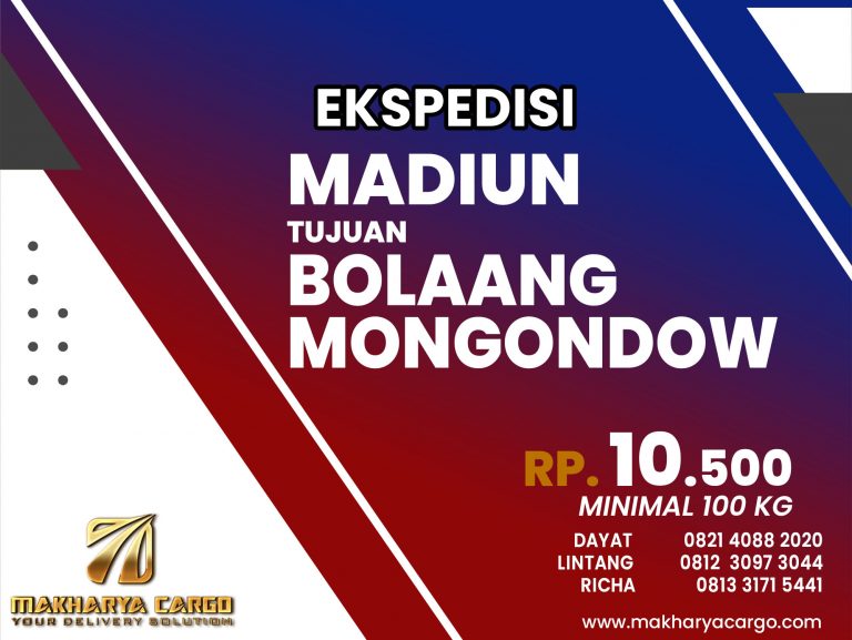 Ekspedisi Madiun Bolaang Mongondow Gratis Jemput Barang 2021