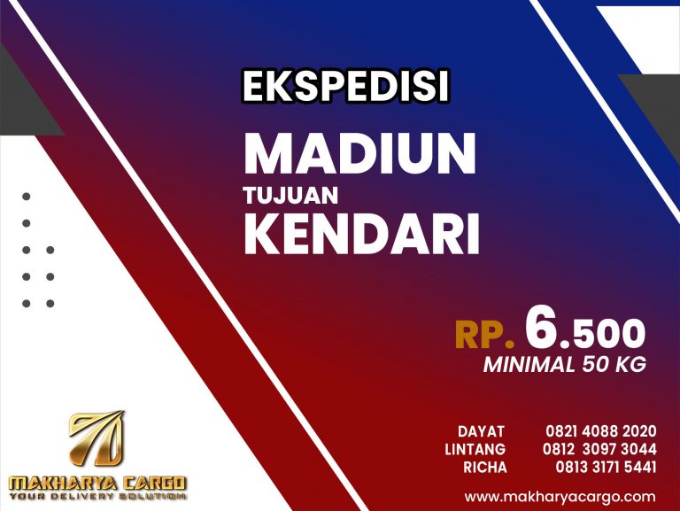 Ekspedisi Madiun Kendari Gratis Jemput Barang 2021