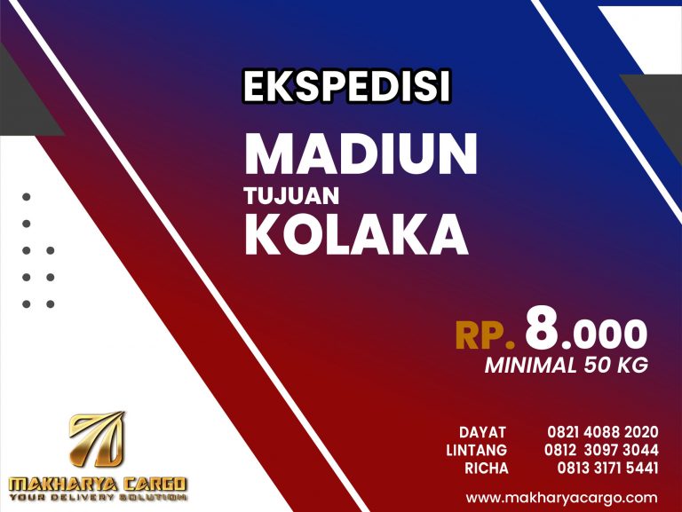 Ekspedisi Madiun Kolaka Gratis Jemput Barang 2021