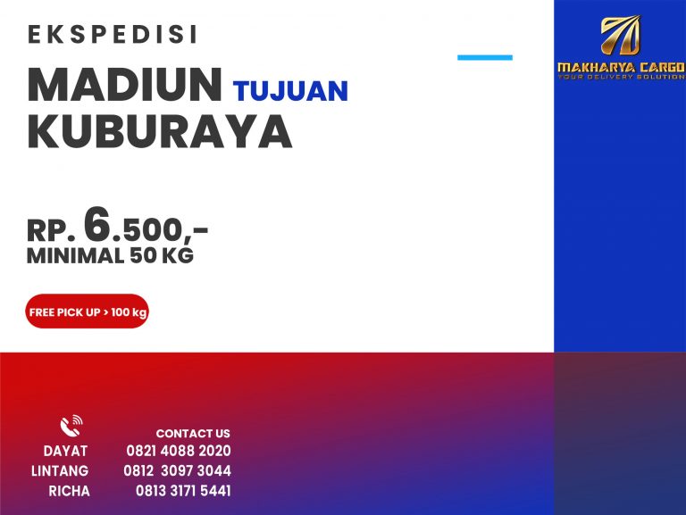Ekspedisi Madiun Kuburaya Gratis Jemput Barang 2021