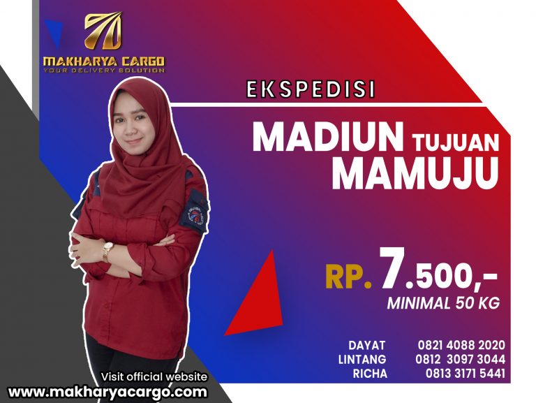 Ekspedisi Madiun Mamuju Rp7500 gratis jemput barang