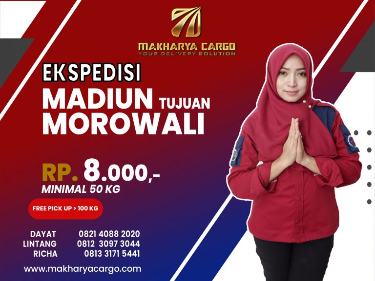 Ekspedisi Madiun Morowali Rp8000 gratis jemput barang
