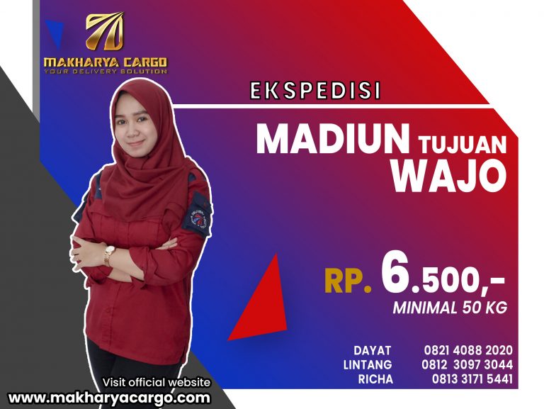 Ekspedisi Madiun Wajo Rp6500 gratis jemput barang