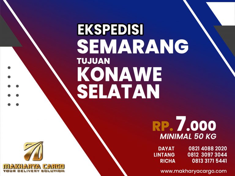 Ekspedisi Semarang Konawe Selatan Gratis Jemput Barang 2021