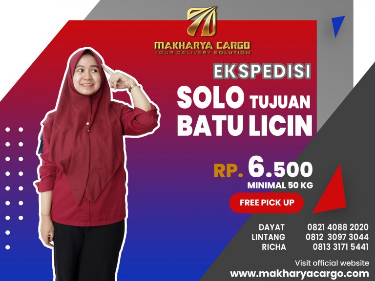 Ekspedisi Solo Batu Licin Gratis Jemput Barang 2021