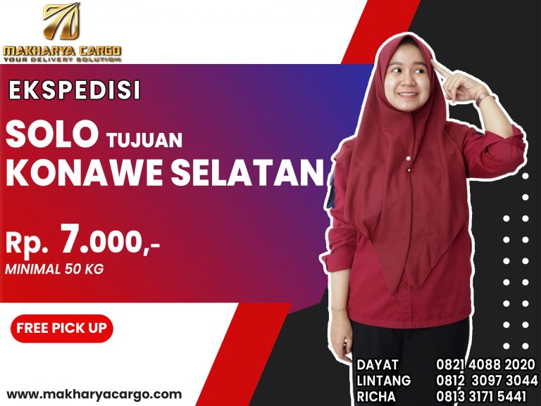 Ekspedisi Solo Konawe Selatan Gratis Jemput Barang 2021